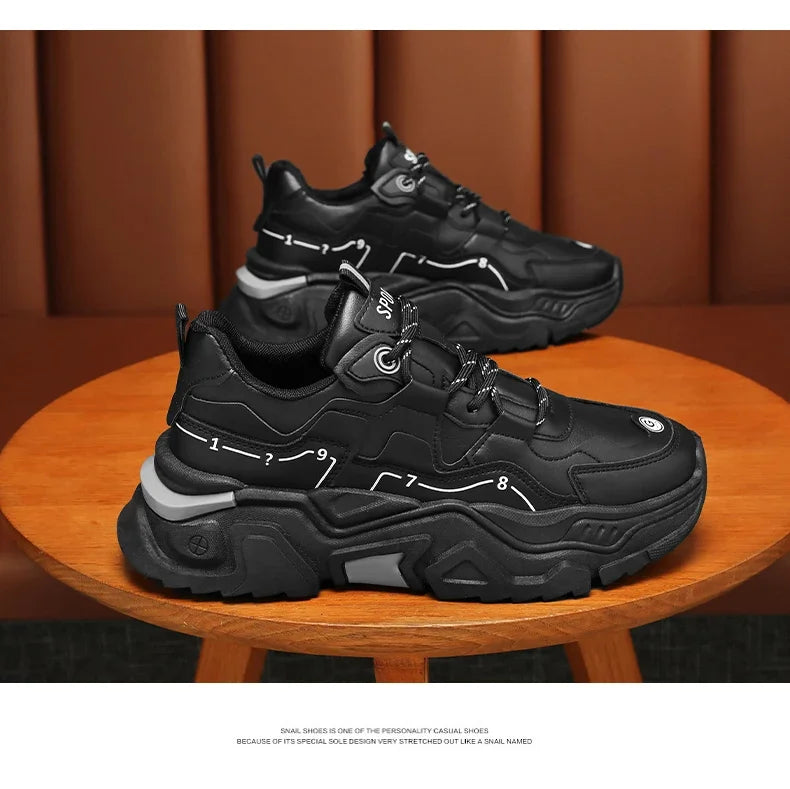 Men's thick soled casual sports shoes four season new outdoor soft soled comfortable running shoes versatile students sneakers