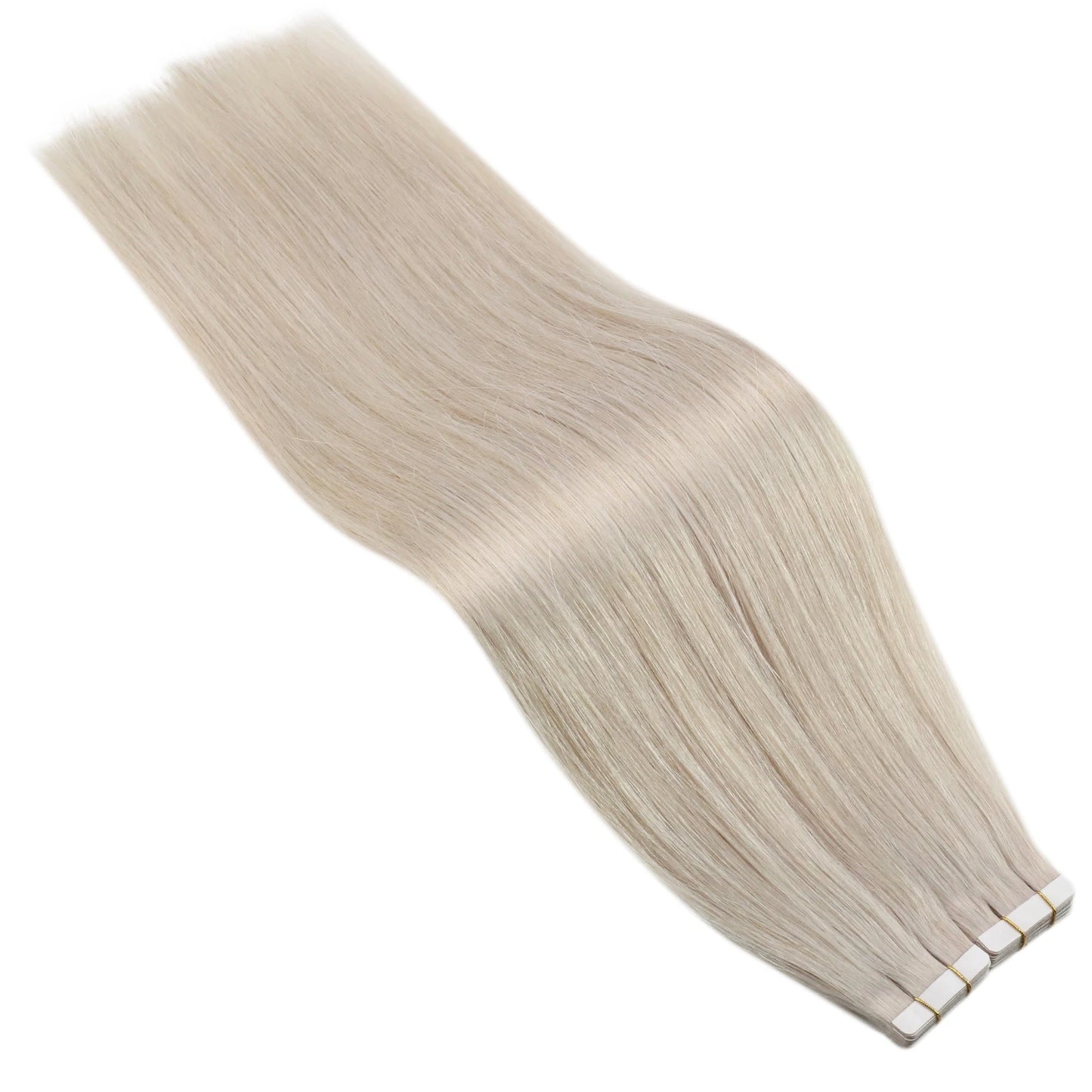 Ugeat Tape in Hair Extensions Human Hair Blonde Remy Tape in Extensions for Women Platinum Blonde Invisible Human Hair