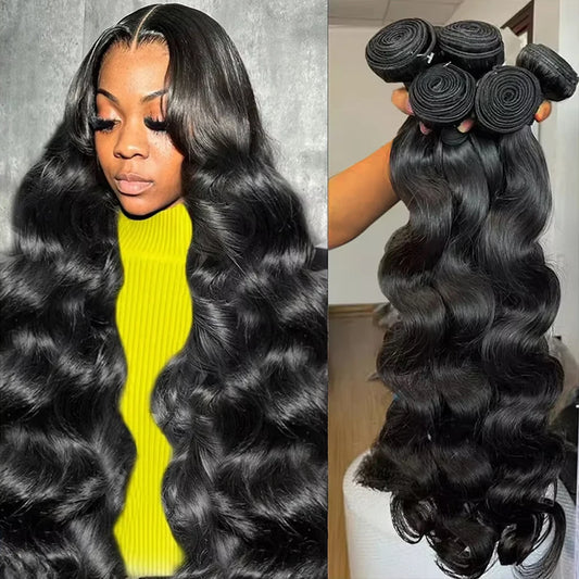 20 22 24 26 28 Inch Body Wave Bundles Raw Hair 100% Human Hair Remy Brazilian Quick Weaves Unprocessed Hair Extensions Tissage