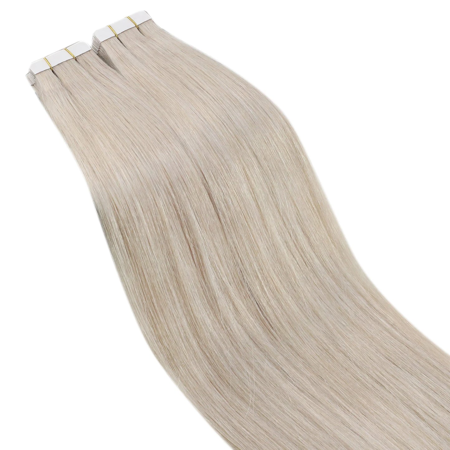 Ugeat Tape in Hair Extensions Human Hair Blonde Remy Tape in Extensions for Women Platinum Blonde Invisible Human Hair